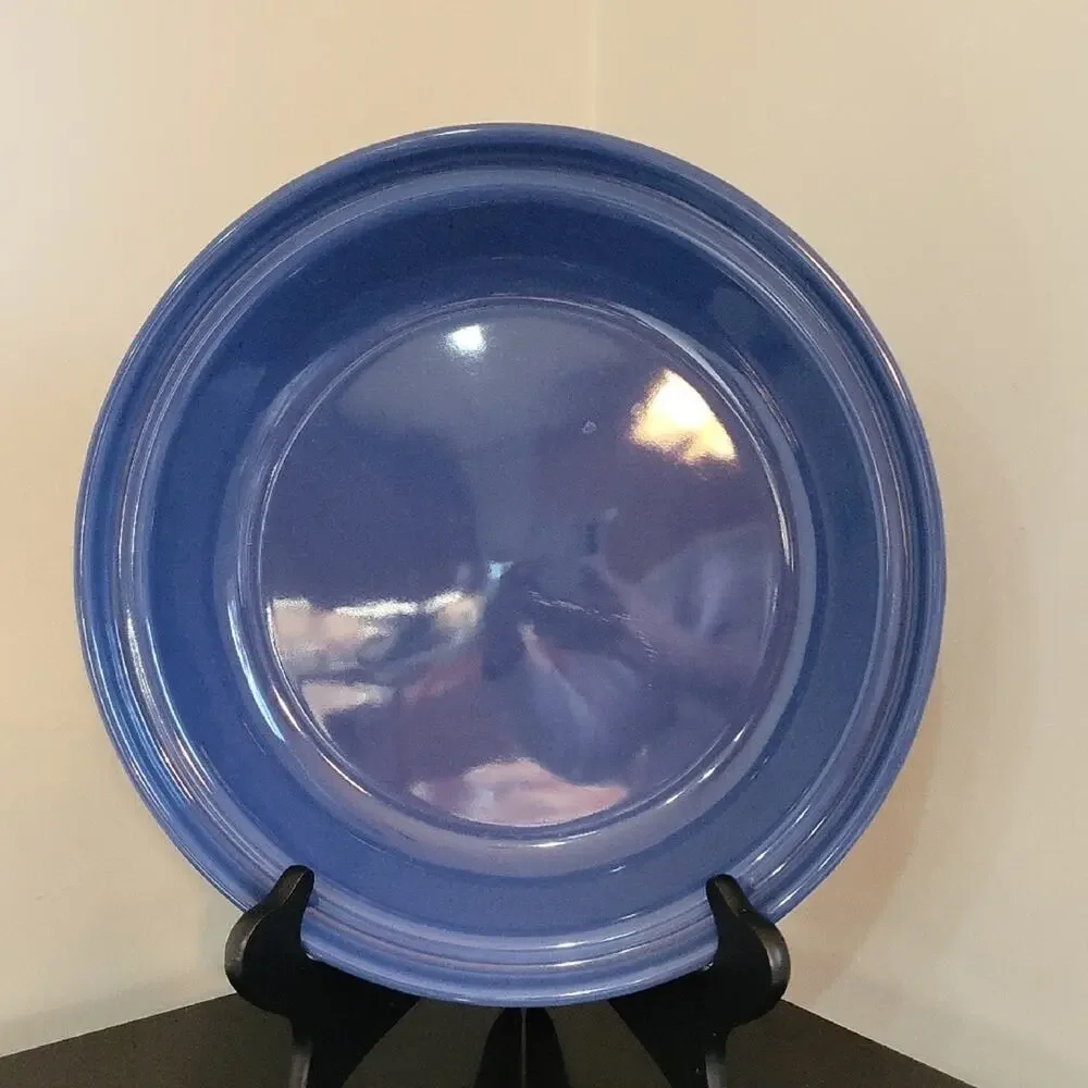 Longaberger Blue Pie Plate Woven Traditions Collectible 10″ Basket-Weave Design